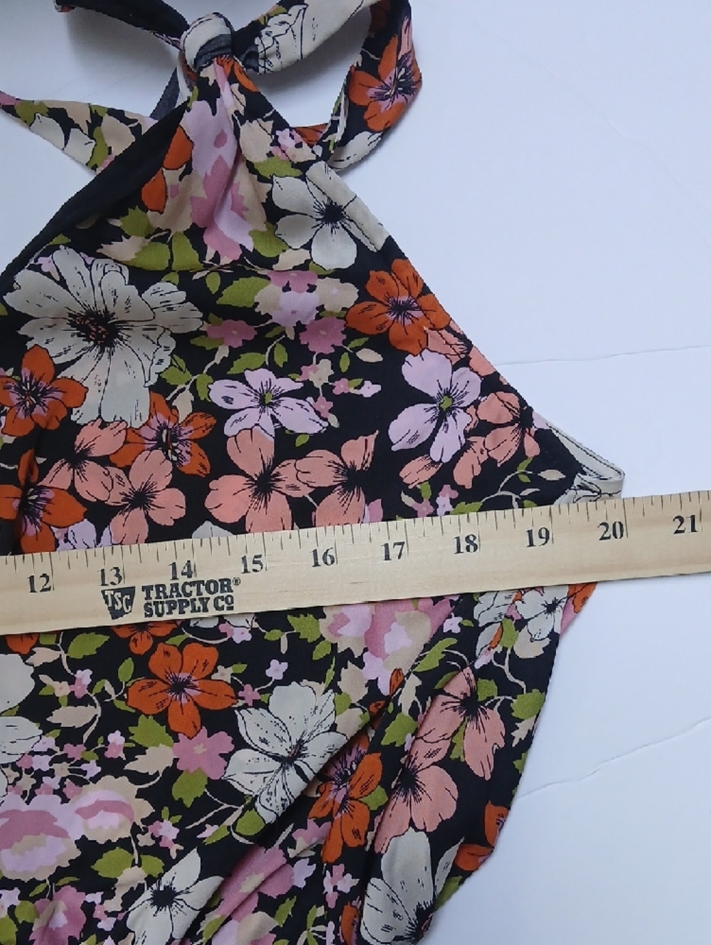 Free People Floral Crop Open Front Snap Sleeveless Women’s Top With Ties - Picture 14 of 15